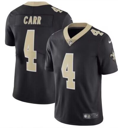Men's New Orleans Saints #4 Derek Carr Black Vapor Limited Stitched Jersey Men's New Orleans Saints #4 Derek Carr Black Vapor Limited Stitched Jersey